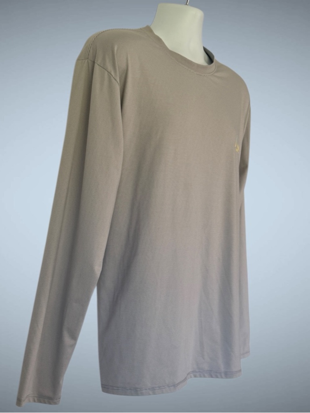 Quiksilver UPF 50+ Rashguard XXL Long Sleeve Surf Shirt Gray Striped Performance - Picture 4 of 8